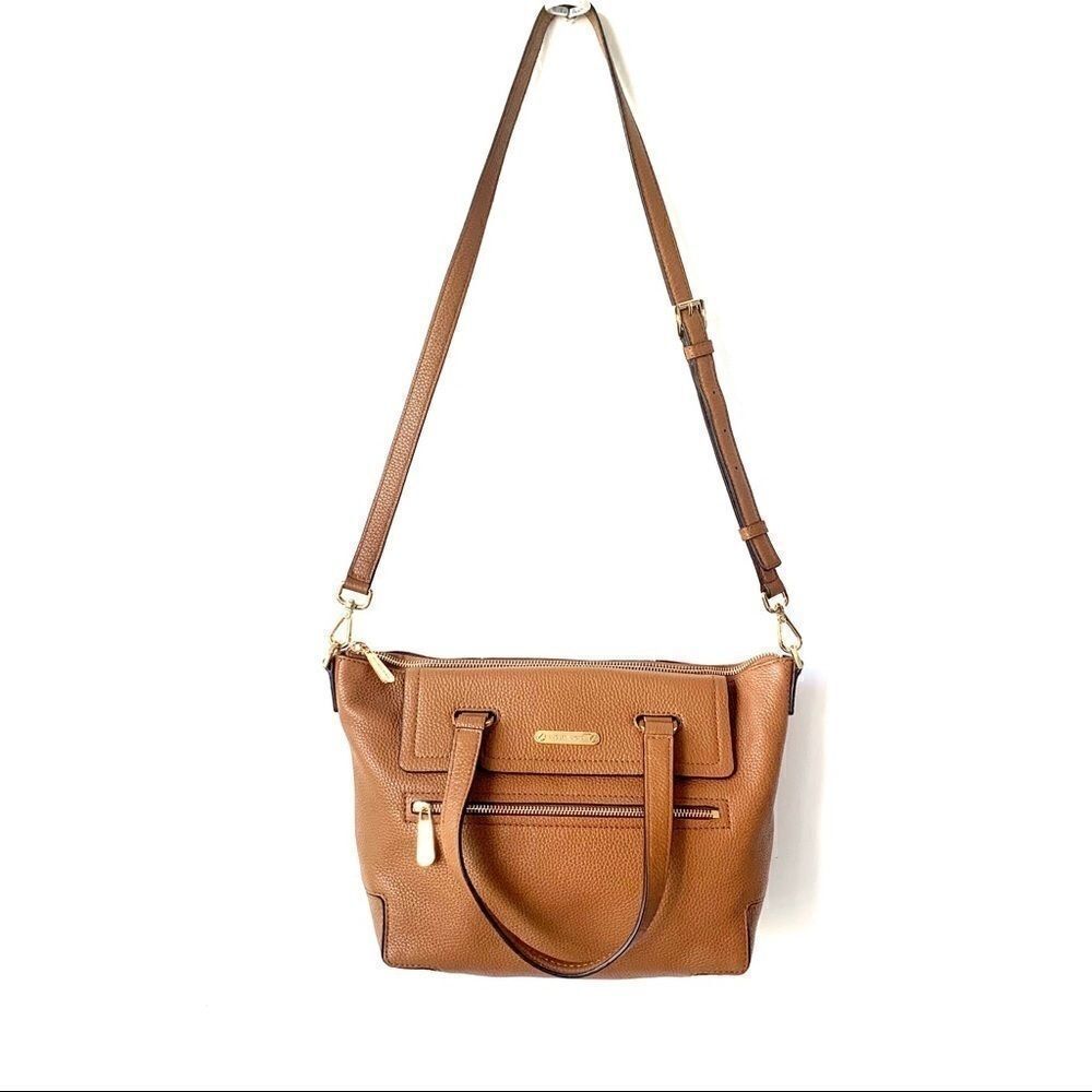 MICHAEL KORS MACKENZIE LEATHER SATCHEL ACORN - Picture 7 of 8